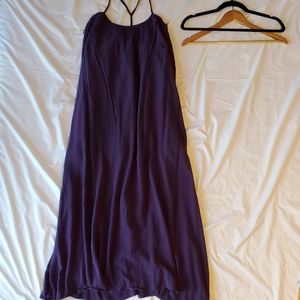 Royal purple spaghetti strap maxi dress